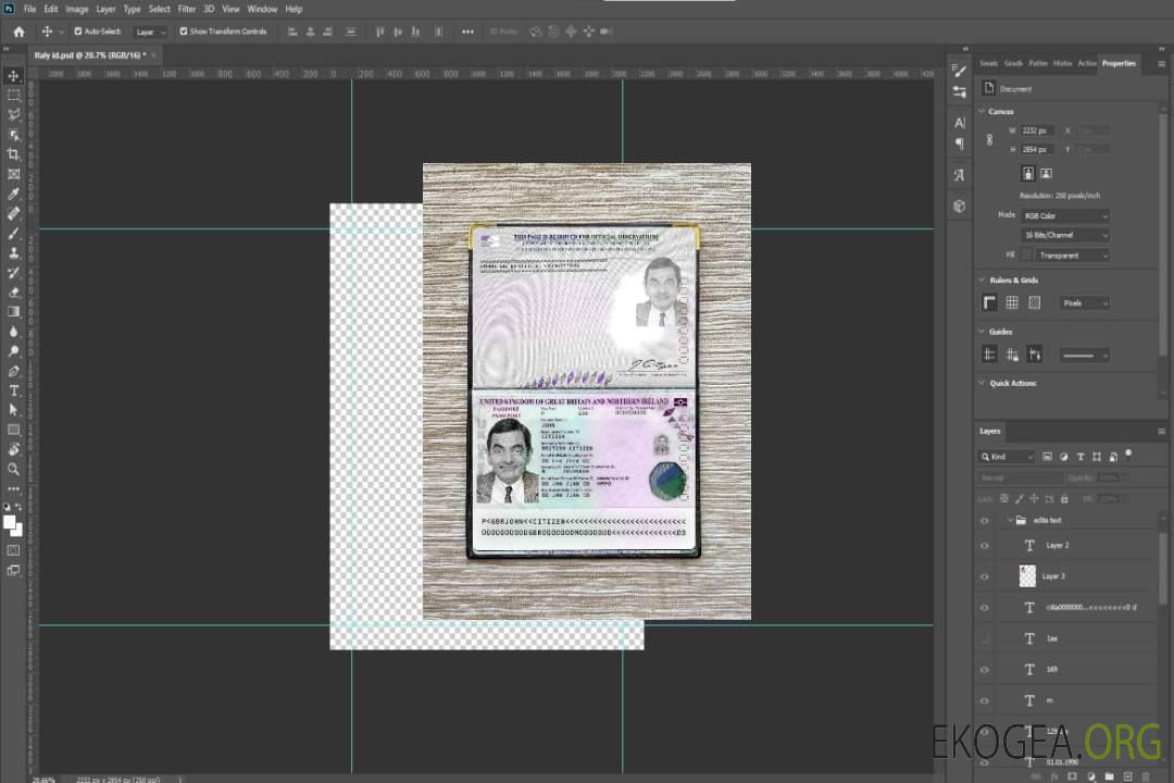 Aperçu de la photo du passeport du Royaume-Uni (2020-présent) template